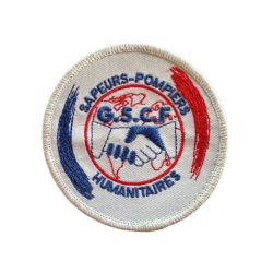 Ecusson brodé sapeurs-pompiers humanitaires du GSCF