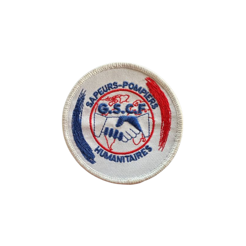 Ecusson brodé sapeurs-pompiers humanitaires du GSCF