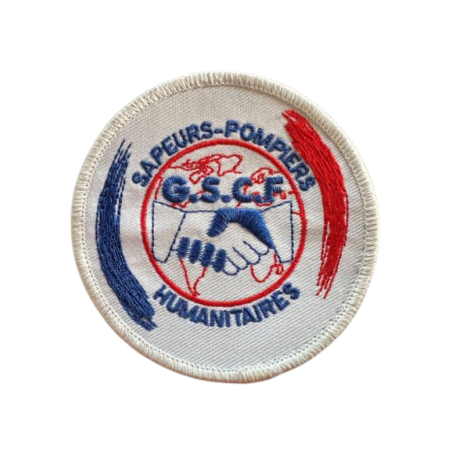 Ecusson brodé sapeurs-pompiers humanitaires du GSCF