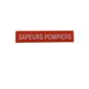 BARRETTE SAPEURS POMPIERS - ORANGE  DOS VELCRO