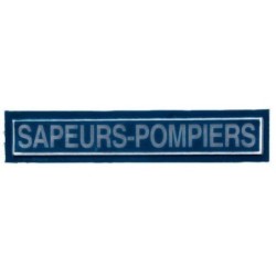 Barrette Sapeurs Pompiers - Bleu  Dos VELCRO