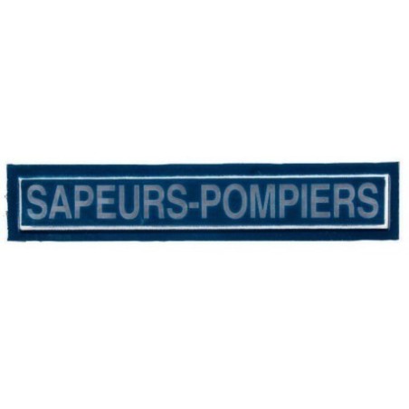 Barrette Sapeurs Pompiers - Bleu  Dos VELCRO