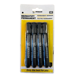 Lot de 4 Marqueurs permanents noir