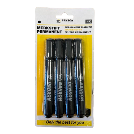 Lot de 4 Marqueurs permanents noir