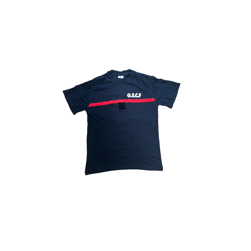 T Shirt Marine Bande Rouge GSCF